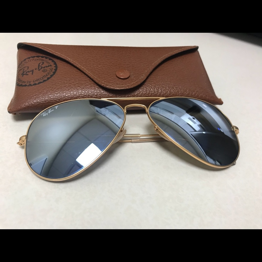 Women’s RayBan Polarized Metal Aviators